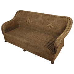 Vintage Rattan Sofa from France, 1950s