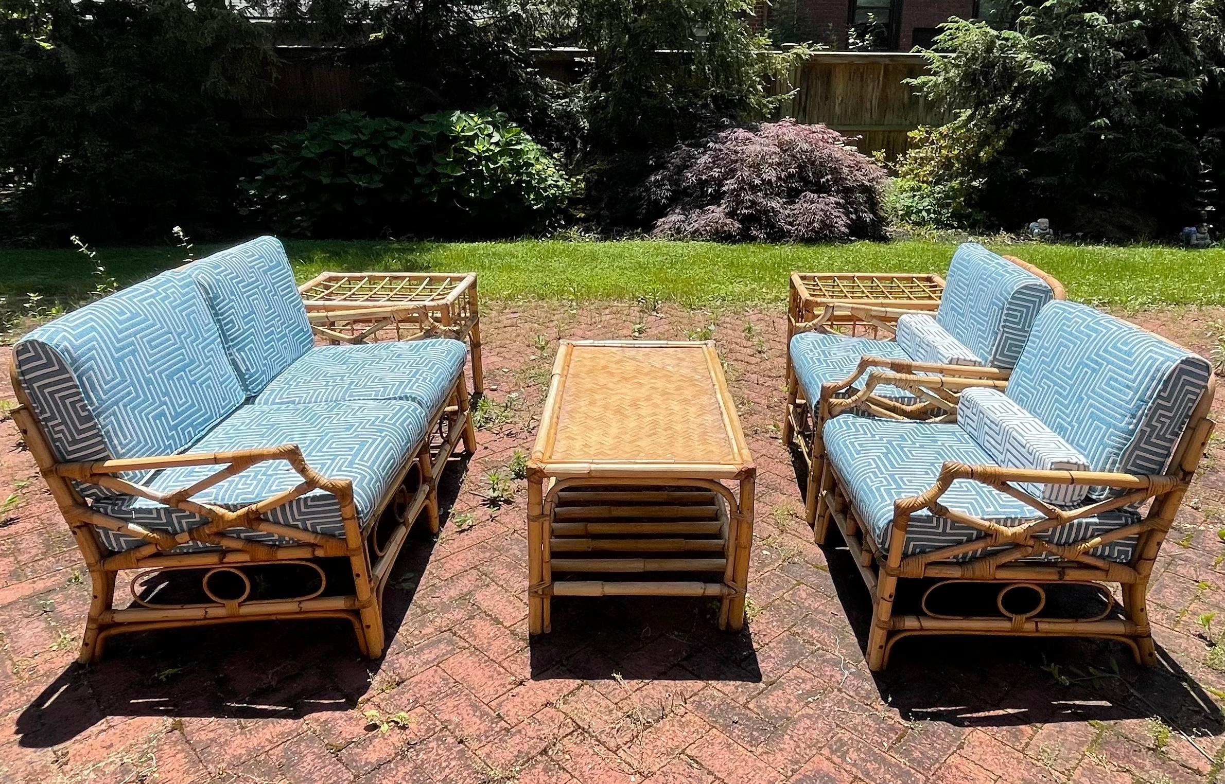 Vintage Rattan Sofa with New Luxury Upholstery For Sale at 1stDibs antique rattan sofa