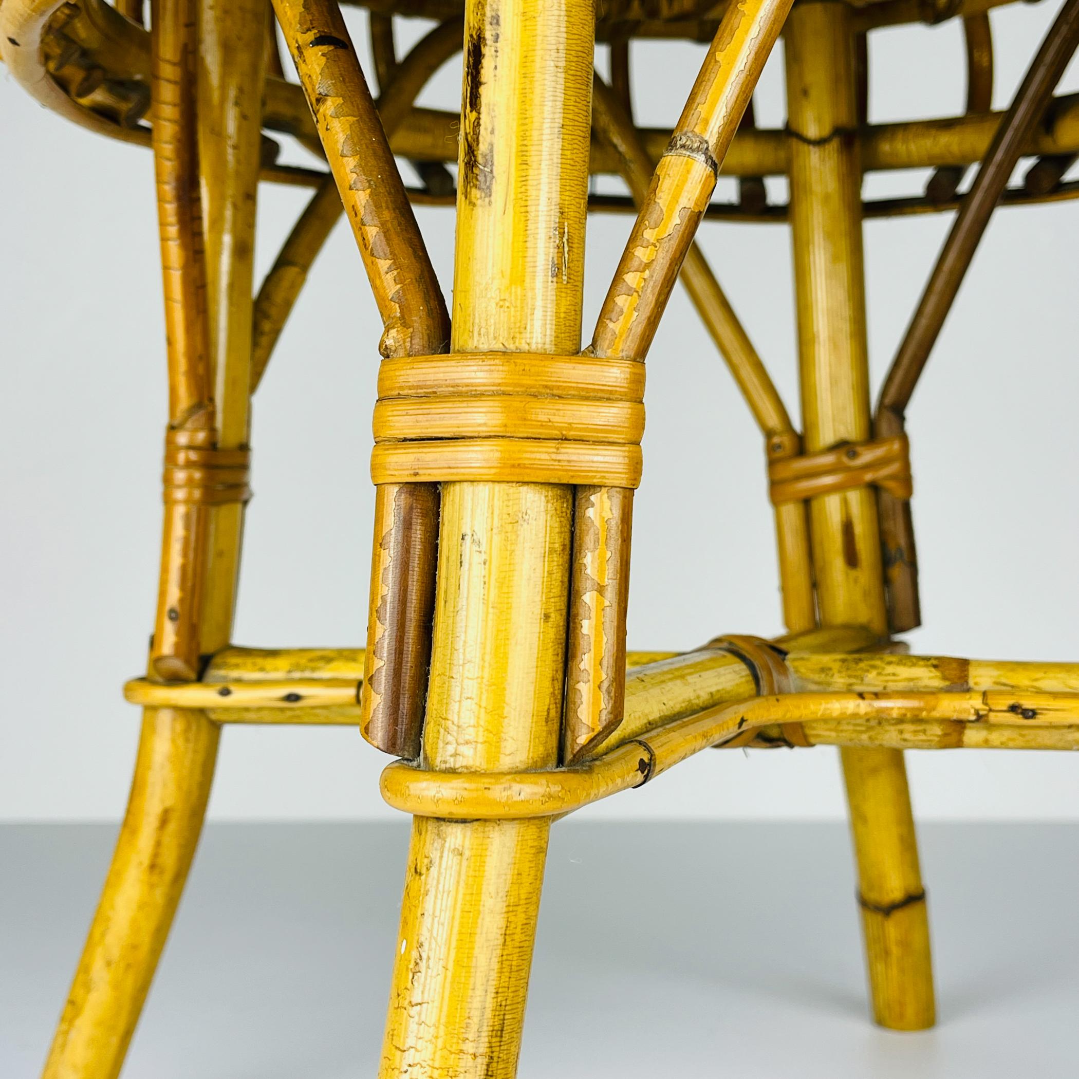 Vintage-Hocker aus Rattan von Franco Albini, Italien, 1960er Jahre im Angebot 1