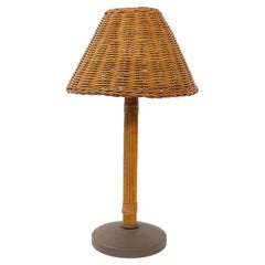 Used Rattan Table Lamp, Italy, 1970s