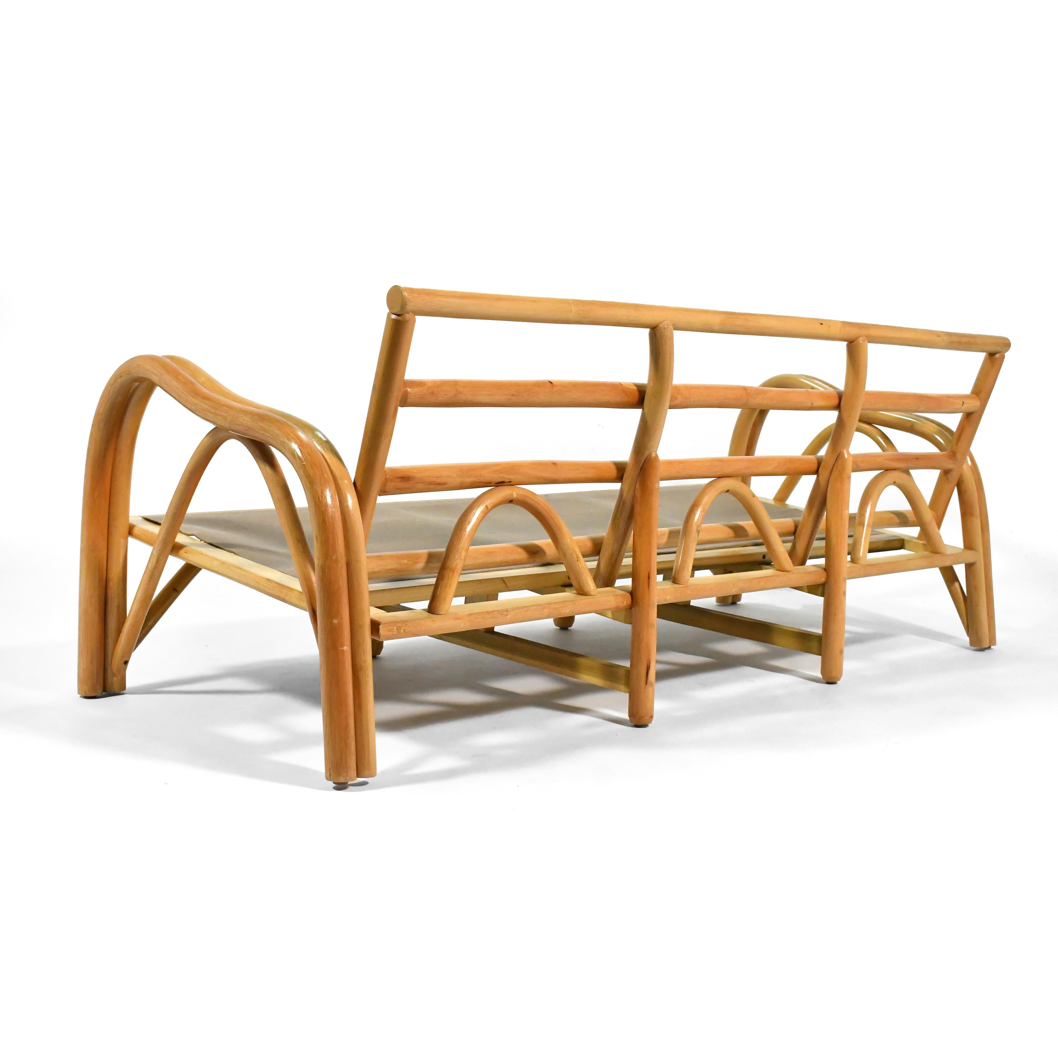 Vintage Rattan ThreeSeat Sofa For Sale at 1stDibs