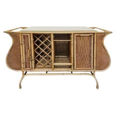 Tiki Bar in rattan vintage