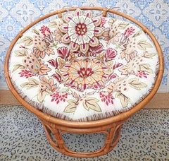 Vintage Rattan Two Part Papasan Chair