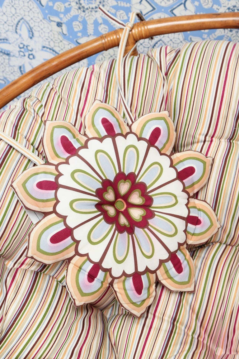 Vintage Rattan Two Part Papasan Chair at 1stdibs