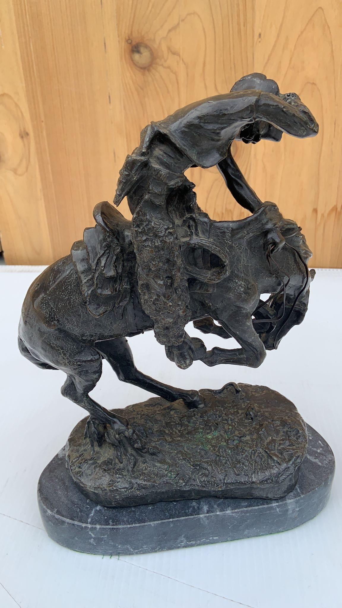 Other Vintage Rattlesnake by Frederic Remington Sculpture Statue For Sale