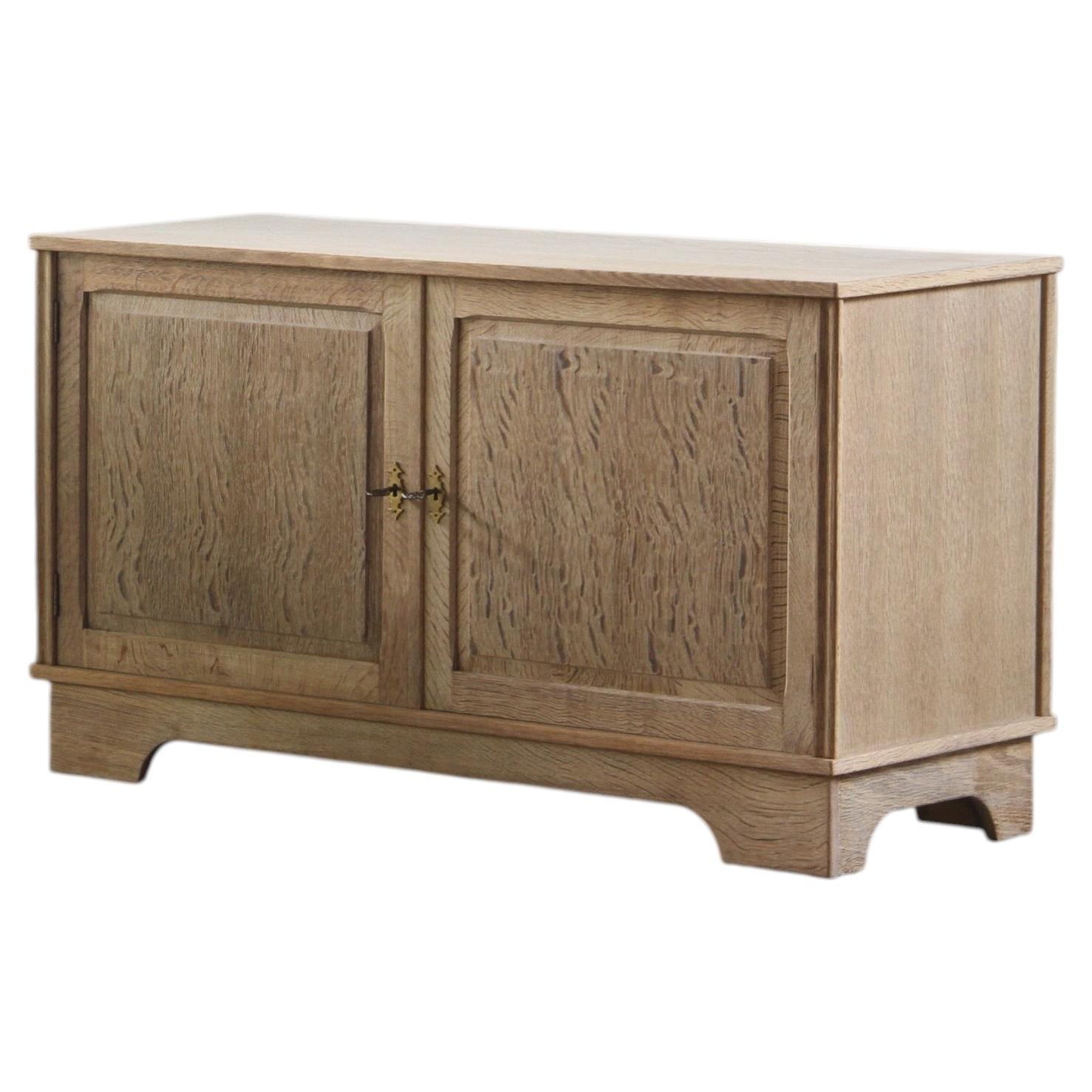 Vintage Raw Oak Brutalist Sideboard designed by Henning Kjærnulf, Denmark, 1960s