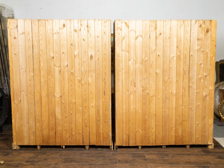 Vintage Raw Wood Pine Storage or Display with Cubby Holes