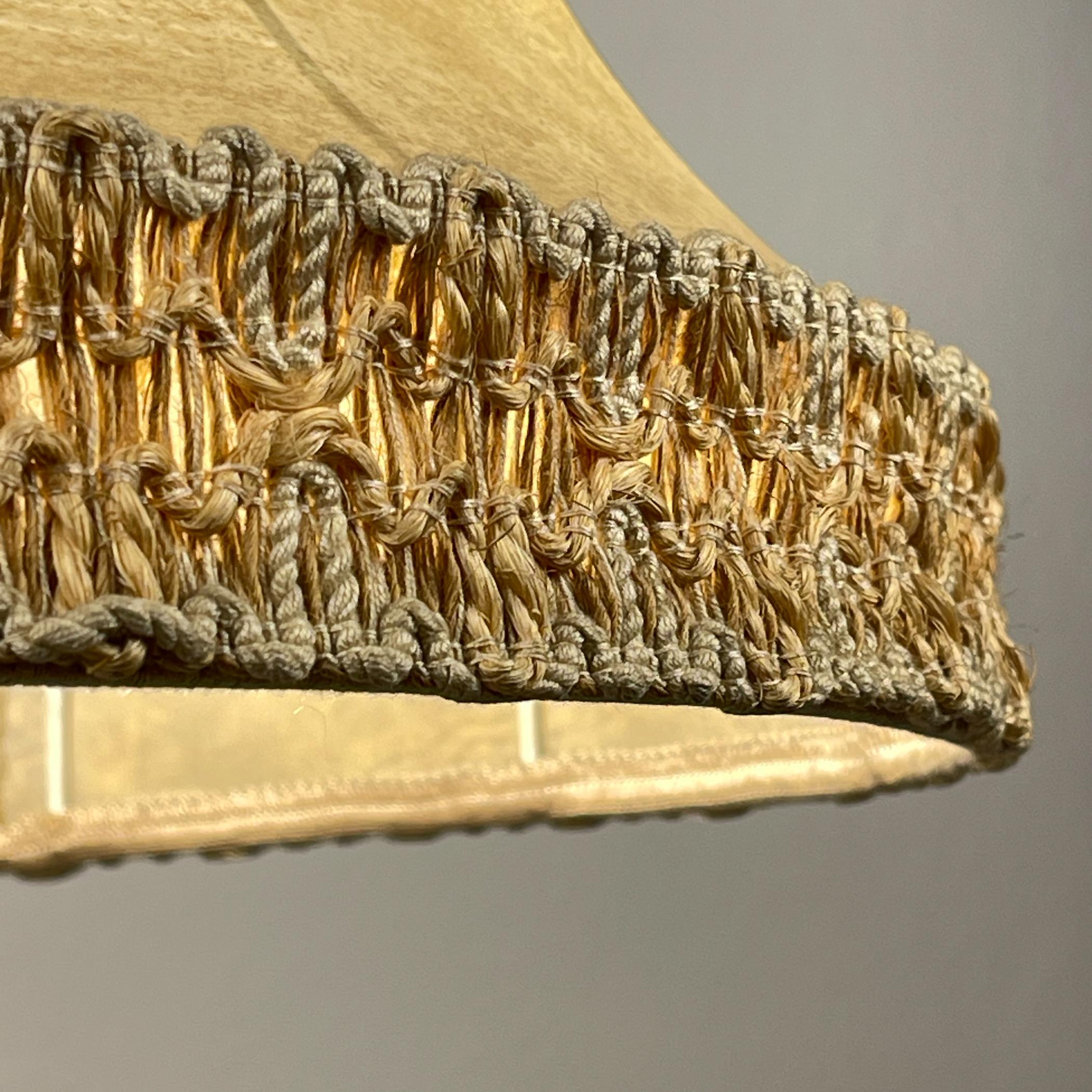 Lampada a sospensione in rawhide d'epoca, anni '50 in vendita 4