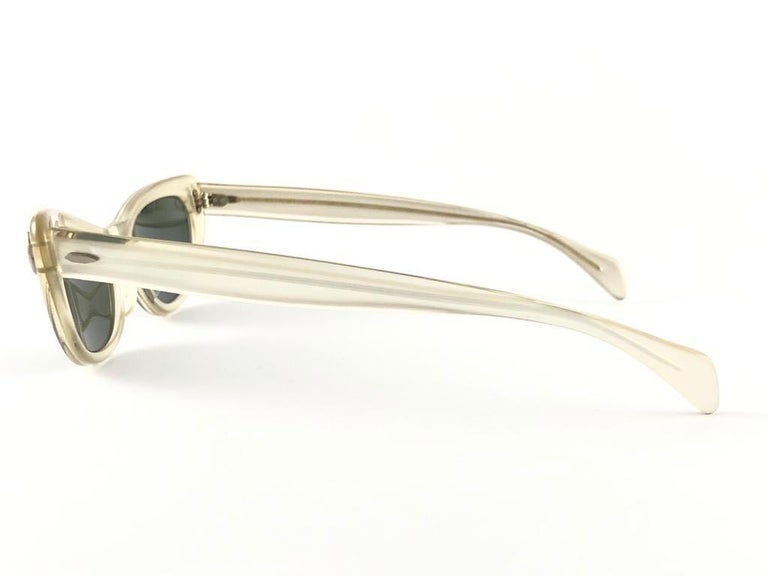 Vintage Ray Ban Alita Cat Eye 1950 Mid Century Pearled B&L USA Sunglasses For Sale 2