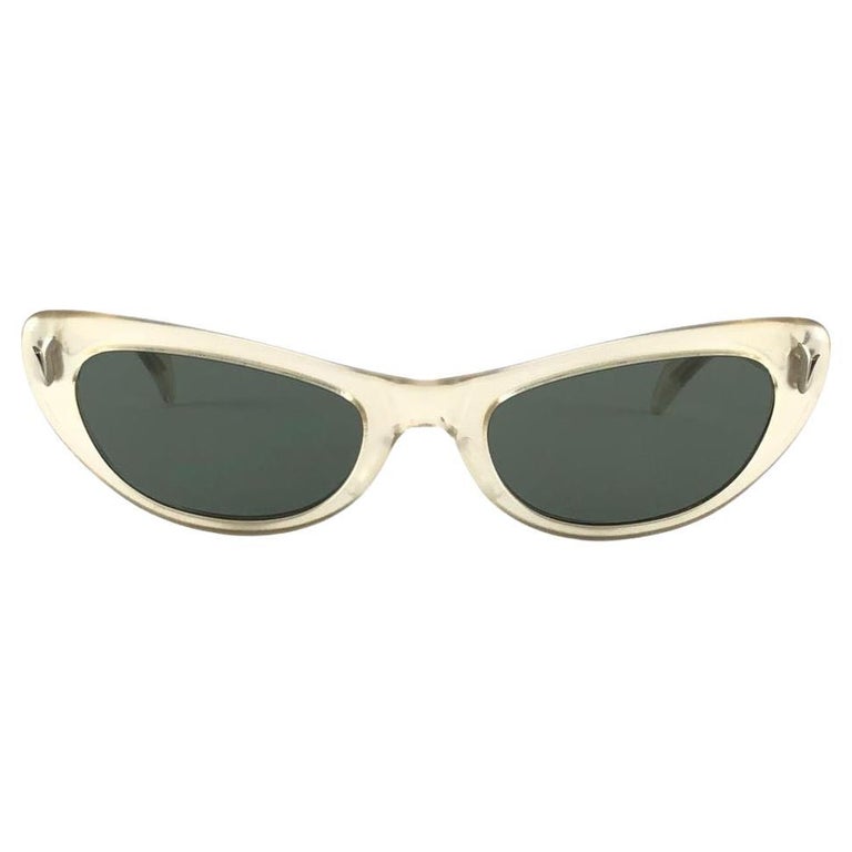 Vintage Ray Ban Alita Cat Eye 1950 Mid Century Pearled B&L USA Sunglasses For Sale