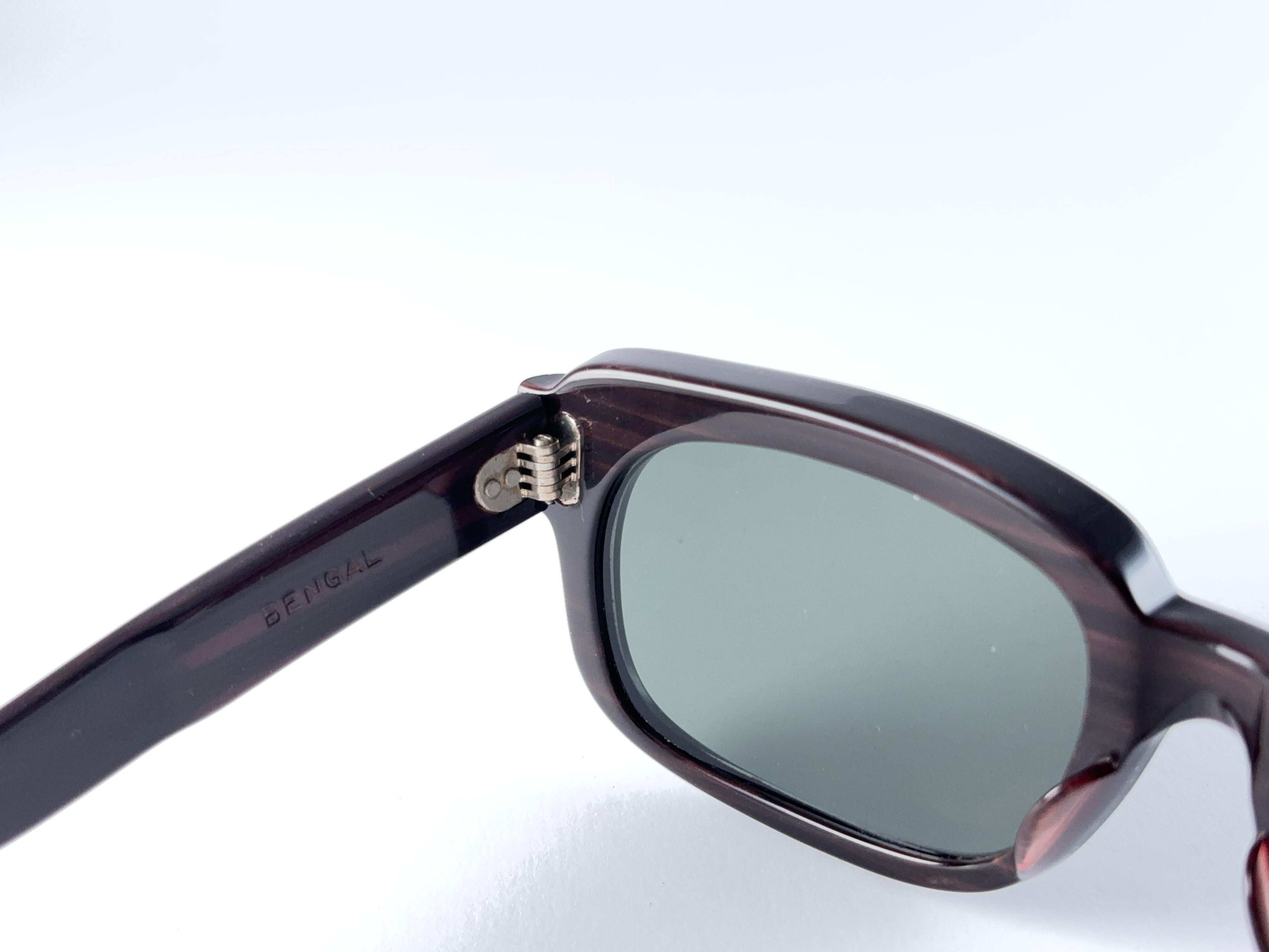 Vintage Ray Ban Bengal 1960'S Rosewood Midcentury Grey Lenses Usa B&L Sunglasses In Excellent Condition For Sale In Baleares, Baleares