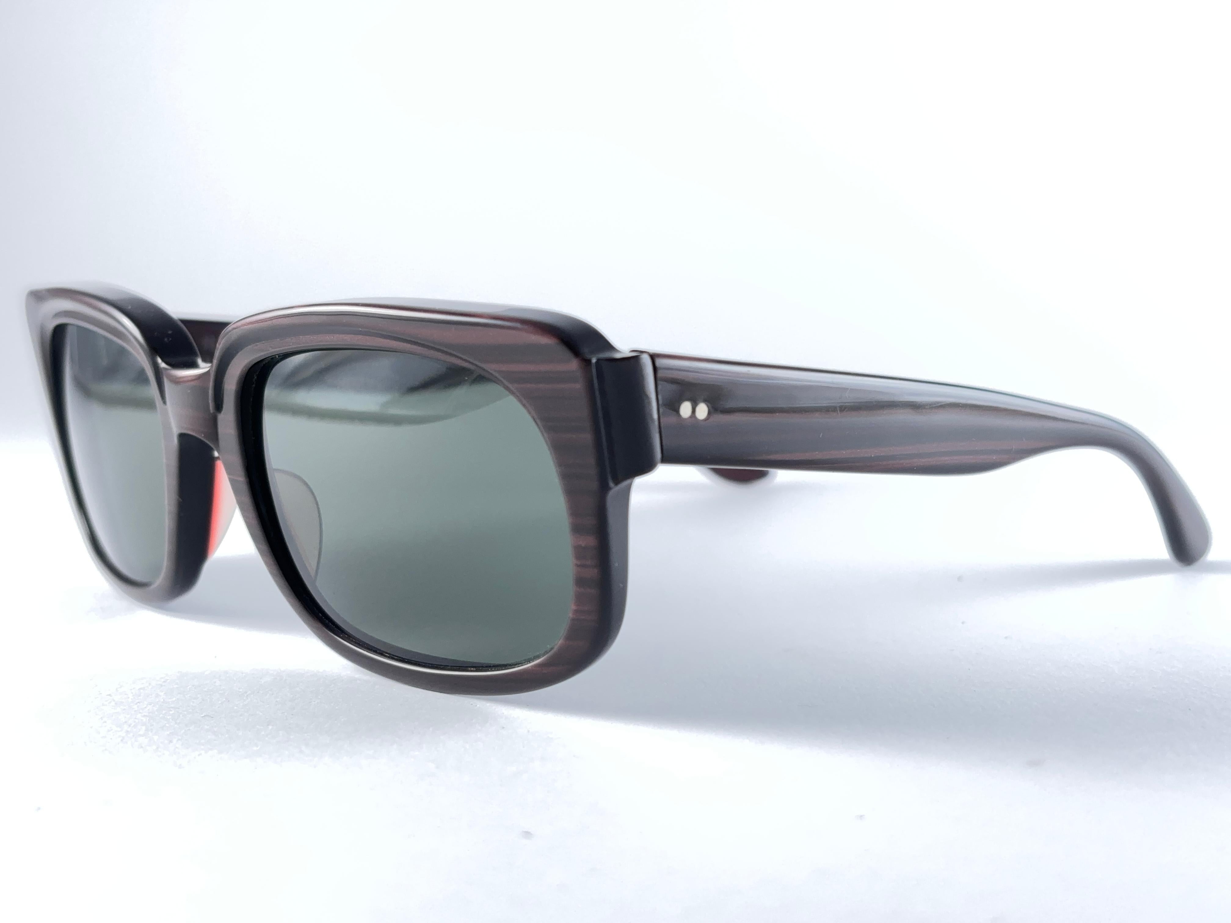 Vintage Ray Ban Bengal 1960'S Rosewood Midcentury Grey Lenses Usa B&L Sunglasses For Sale 2