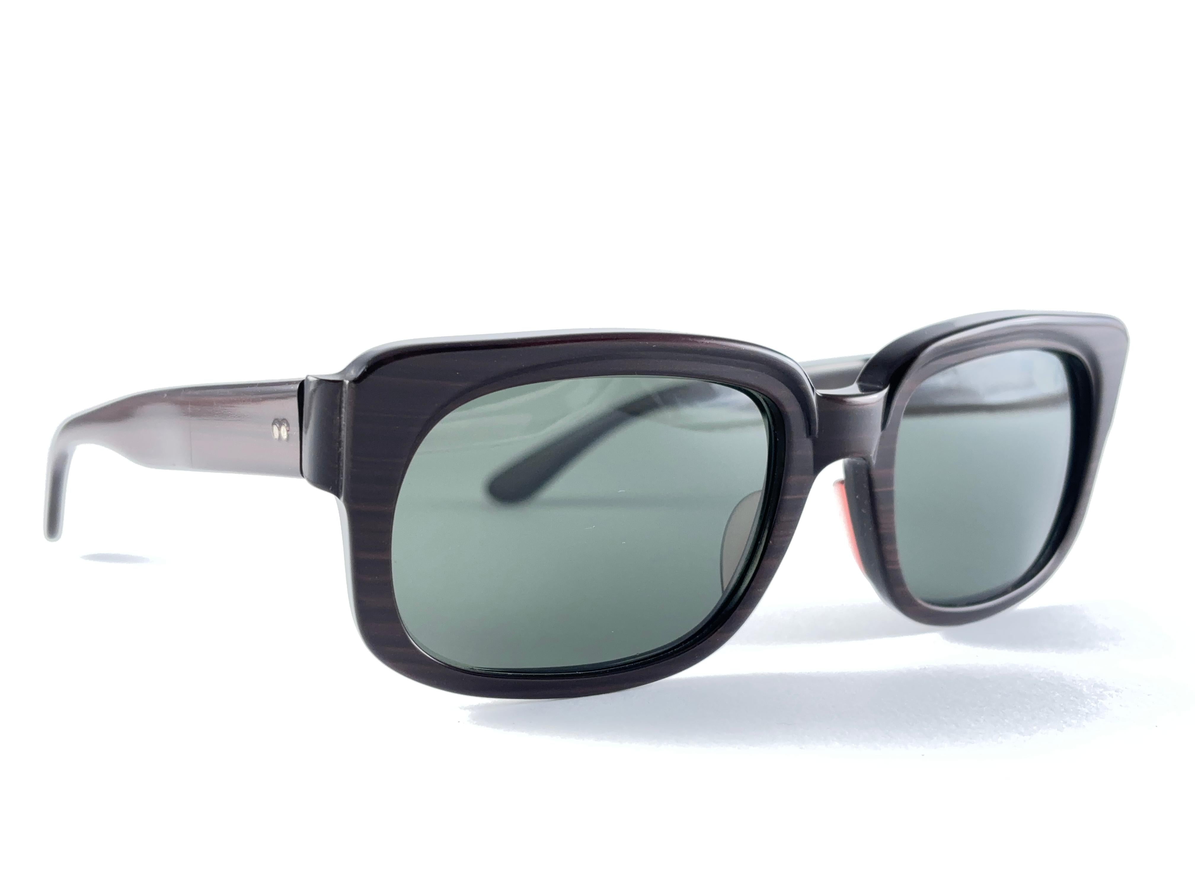 Vintage Ray Ban Bengal 1960'S Rosewood Midcentury Grey Lenses Usa B&L Sunglasses For Sale 4