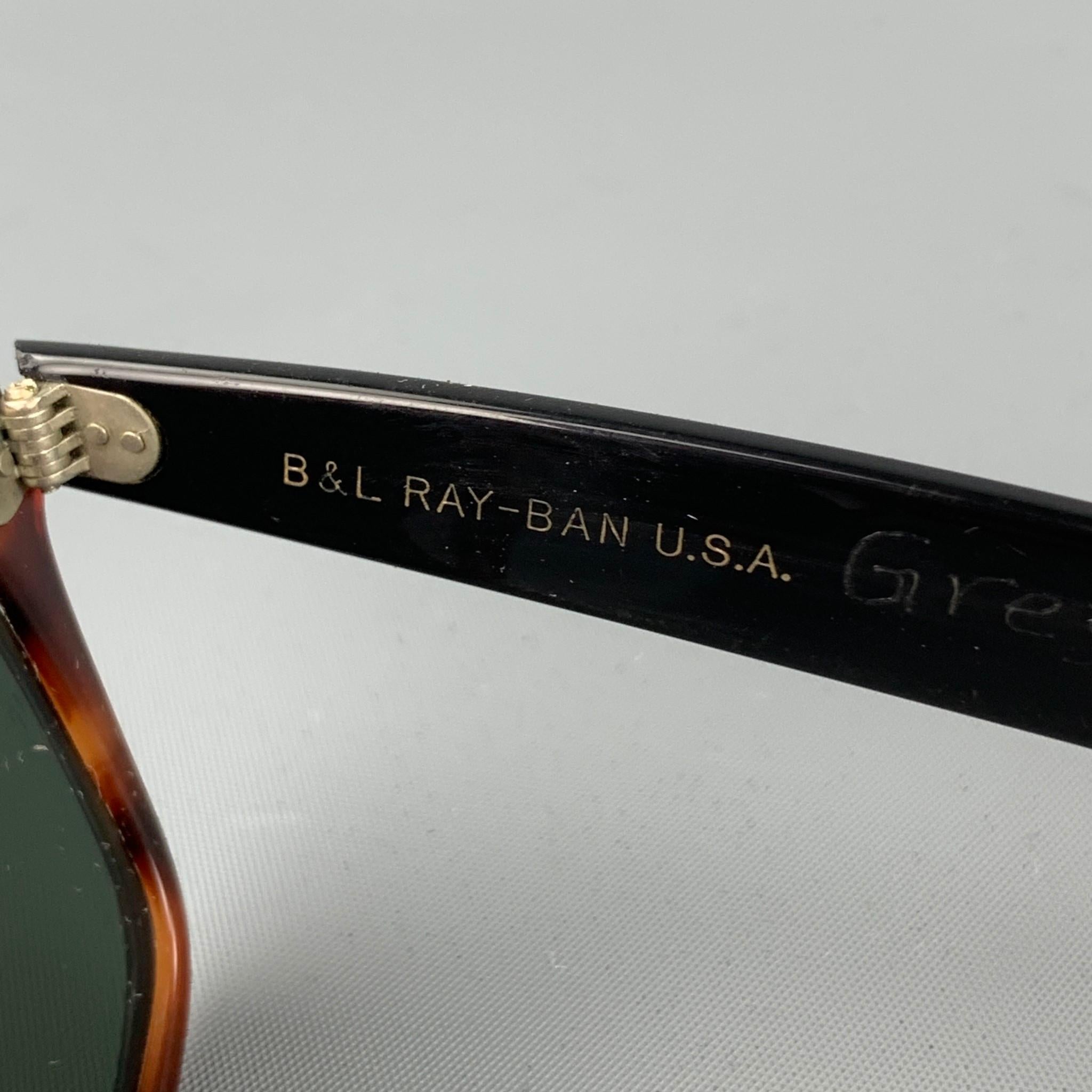 Vintage RAY-BAN B&L Brown Acetate Wayfarer Sunglasses In Good Condition In San Francisco, CA