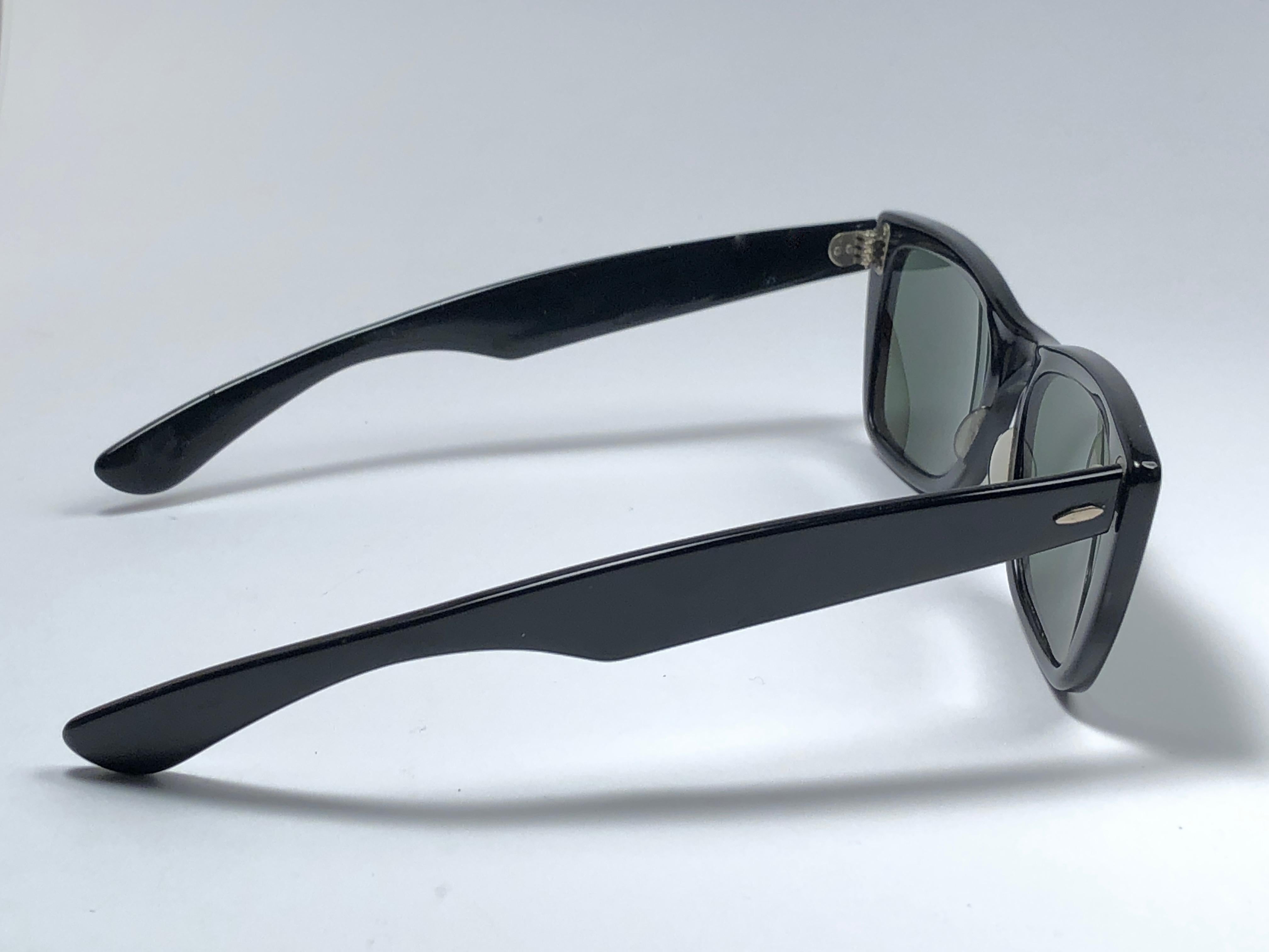 Occhiali da sole vintage Ray Ban Bob Dylan 1960's Mid Century Black G15 Lenses B&L.A. in vendita 1