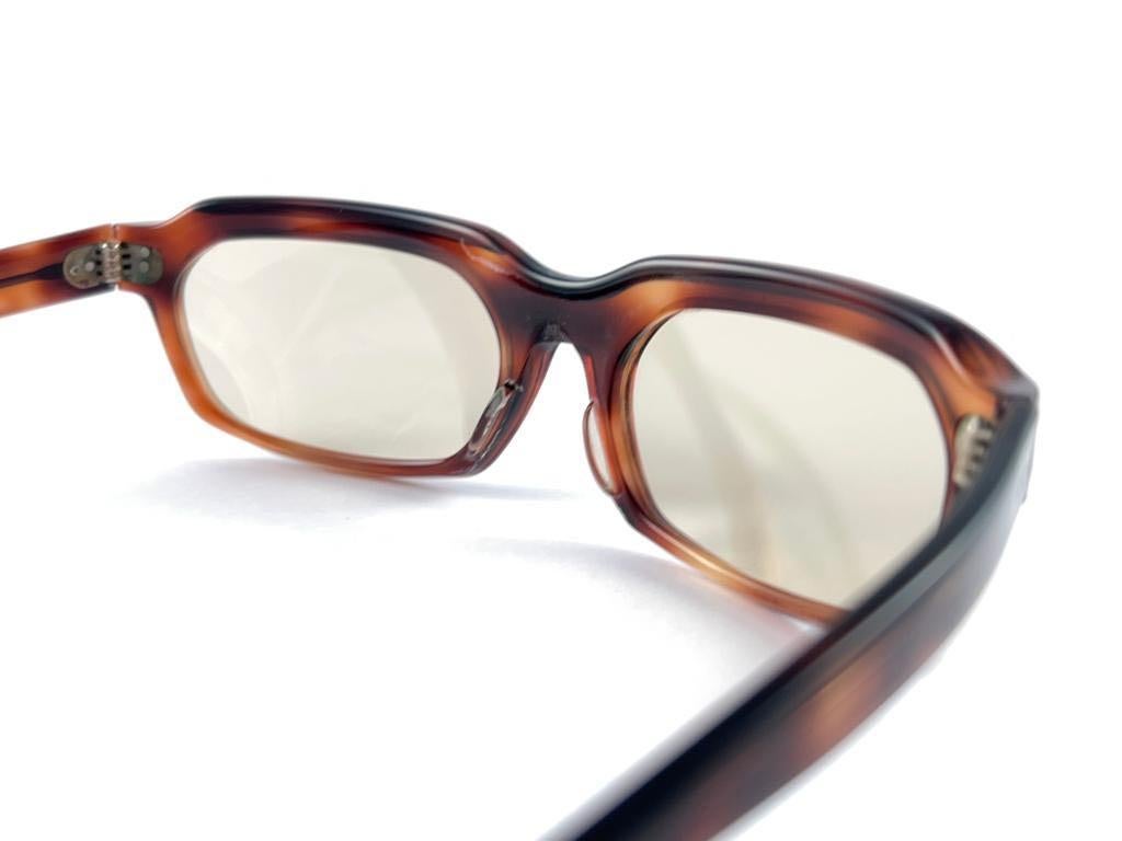 Beige Vintage Ray Ban Chalet 1960's Mid Century Brown Lenses USA Sunglasses For Sale
