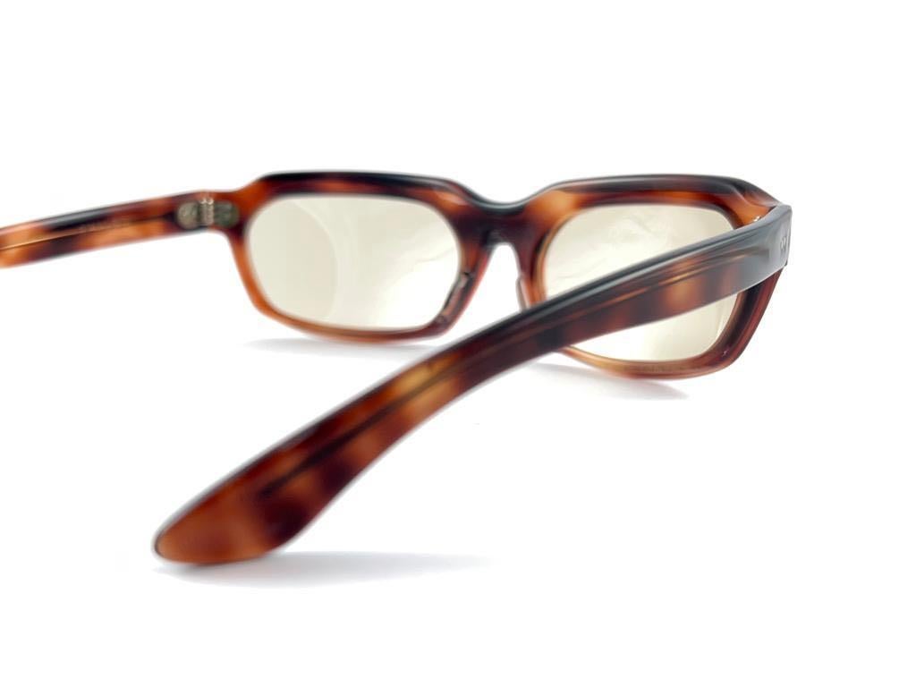 Women's or Men's Vintage Ray Ban Chalet 1960's Mid Century Brown Lenses USA Sunglasses For Sale