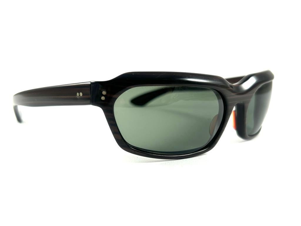 Occhiali da sole vintage Ray Ban Chalet Brown 1960's Mid Century Lenti G15 USA in vendita 4