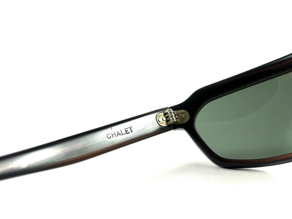 Vintage Ray Ban Chalet Brown 1960er Jahre Mitte Jahrhundert G15 Gläser USA Sonnenbrille (Schwarz) im Angebot