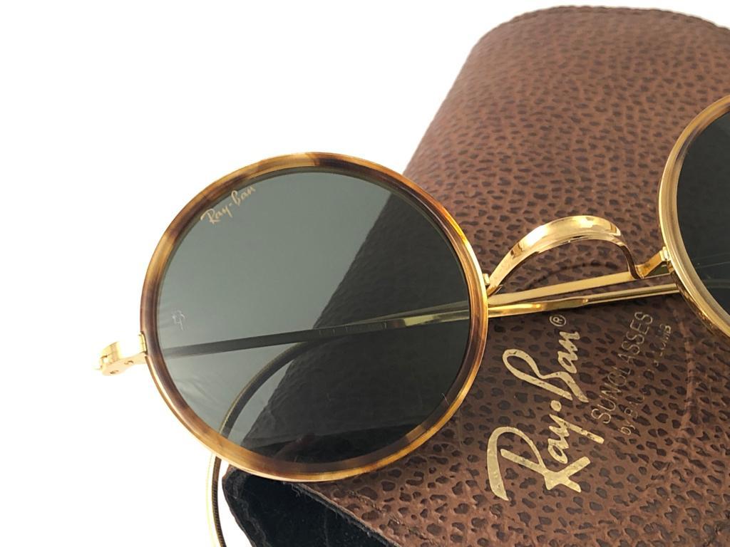 Brown Vintage Ray Ban Cheyenne G15 Grey Lens  B&L Vintage Sunglasses 1980s 