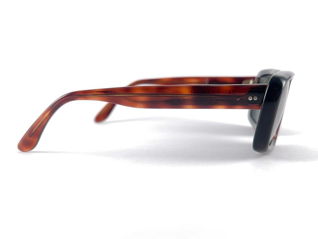 Vintage Ray Ban Cimarron 1960'S Midcentury Tortoise Usa B&L Sunglasses For Sale 8