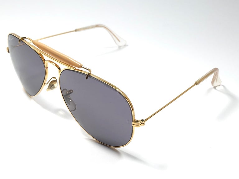 Vintage Ray Ban Outdoorsman 58Mm G20 Grey Chromax Lenses B&L Sunglasses ...
