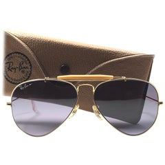Vintage Ray Ban Outdoorsman 58Mm G20 Grey Chromax Lenses B&L Sunglasses