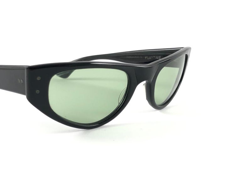 Green  Vintage Ray Ban Playtime Black  1960's Mid Century G15 Lenses USA Sunglasses For Sale