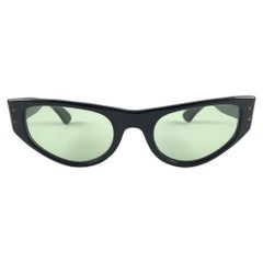 Vintage Ray Ban Playtime Black  1960's Mid Century G15 Lenses USA Sunglasses