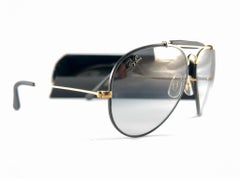 Vintage Ray Ban Precious Metals 24k Black & Gold B&L Outdoorsman 62' Sunglasses