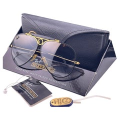 Vintage Ray Ban Precious Metals 24K Gold & Black Shooter Full Set USA Sunglasses