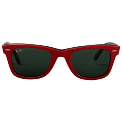 Vintage RAY-BAN Red Acetate Wayfarer Sunglasses