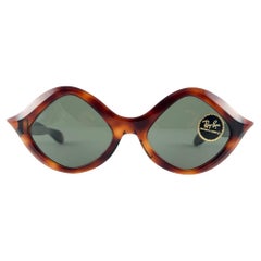 Lunettes de soleil vintage Ray-Ban Tamarin Black 1960's Mid Century G15 Lens USA B&L