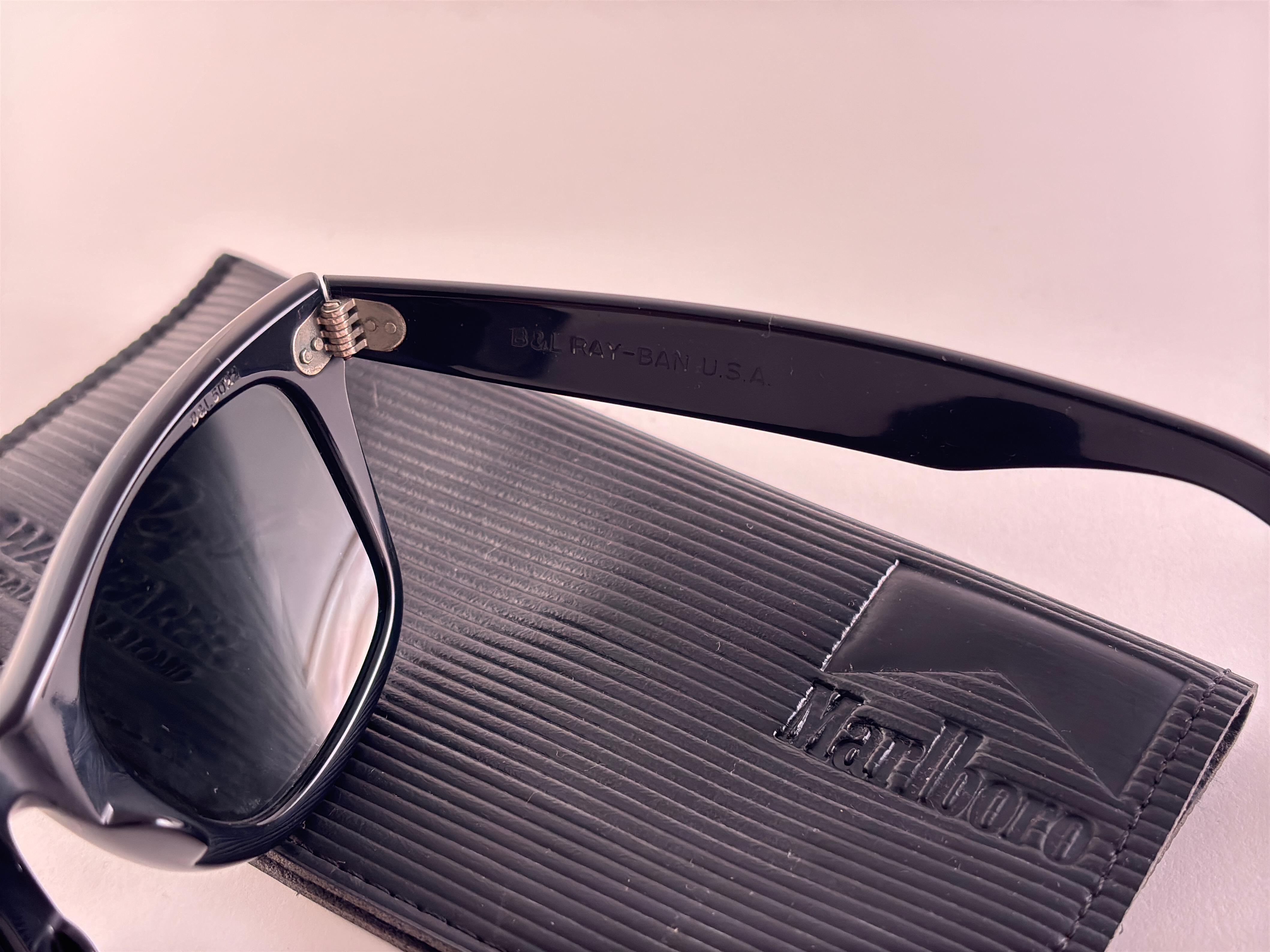 Vintage Ray Ban The Wayfarer Marlboro Edition G15 Lens USA 1991 Sunglasses Unisexe en vente
