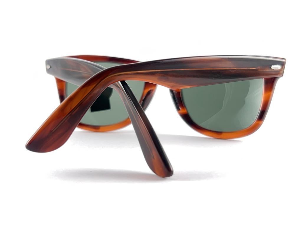 Vintage Ray Ban Wayfarer Classic Tortoise  G15 Lens B&L Usa Sunglasses For Sale 7