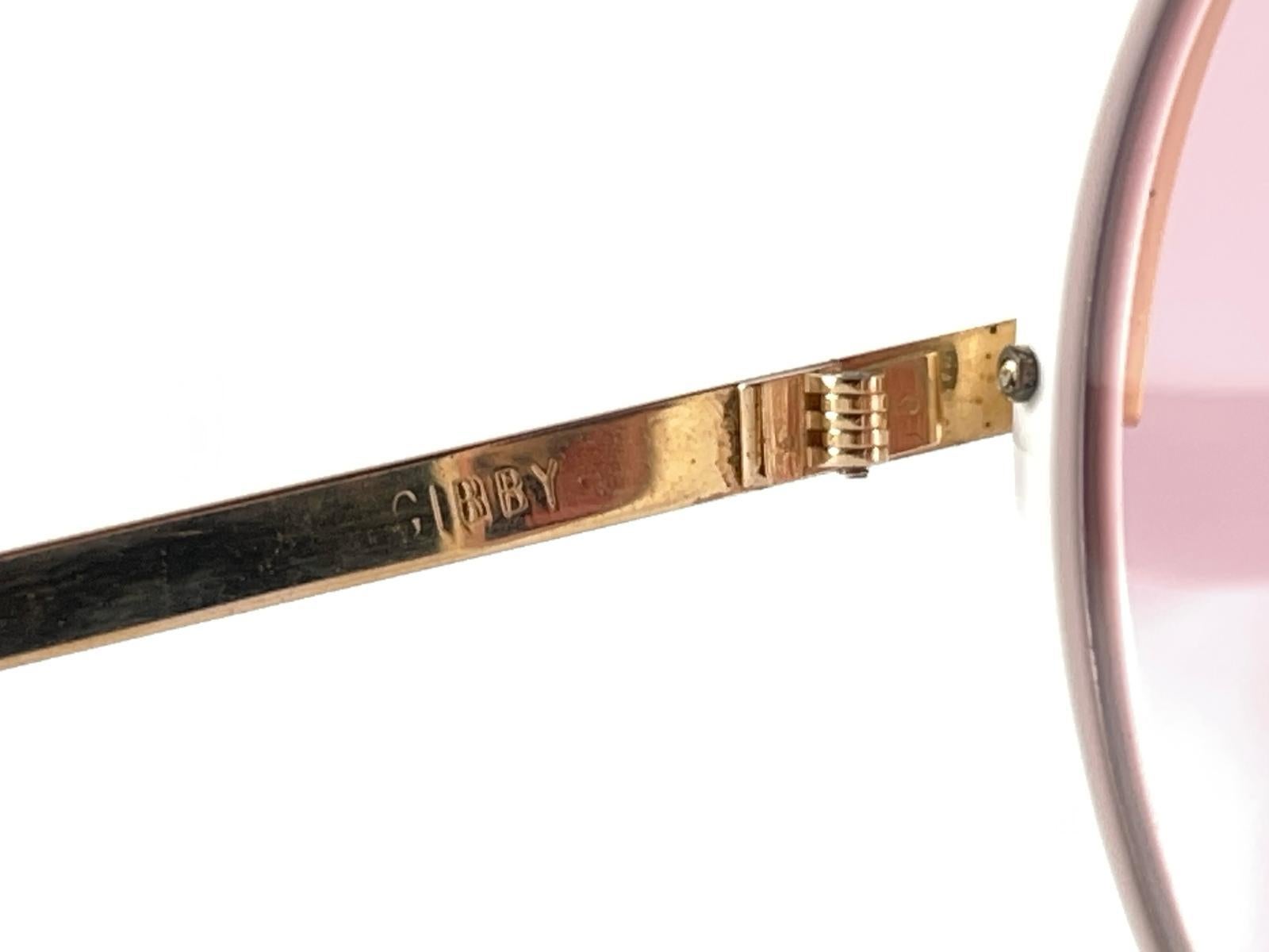 Vintage Ray B&L Gibby Perlen-Gold- Gradient-Lenses-Sonnenbrille, 70er Jahre, hergestellt in Usa im Angebot 2