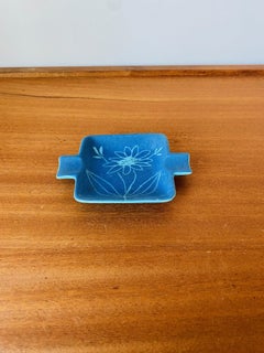 Cendrier vintage Raymor avec motif botanique