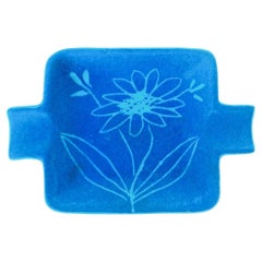 Vintage Raymor Ceramic Ashtray with Botanical Design