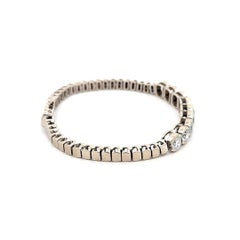 Vintage RBC Diamond Halfway Line Gold Tennis Bracelet Fine Estate Jewelry