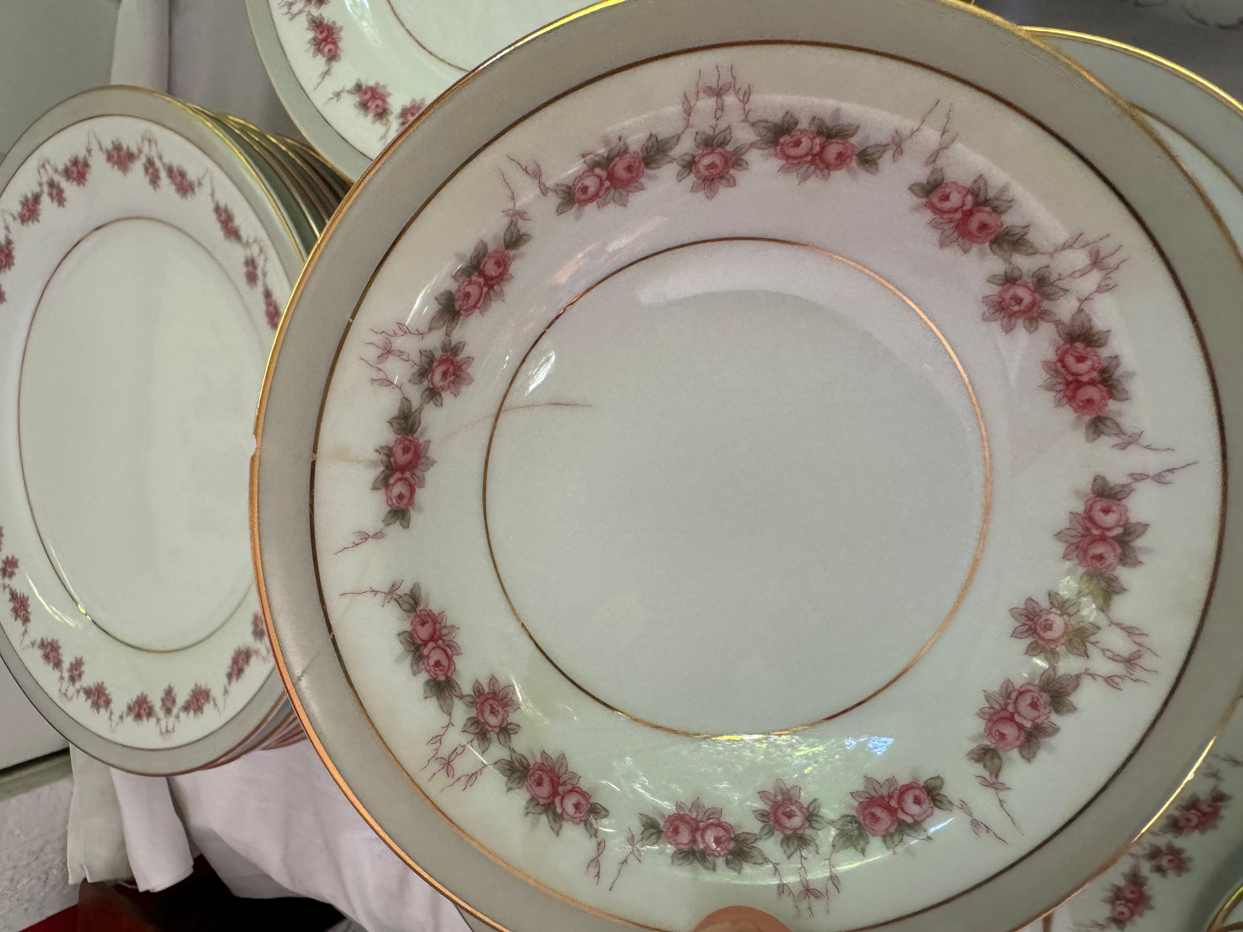 Ensemble de 12 pièces vintage Rc Royal Crockery par Noritake China en vente 8