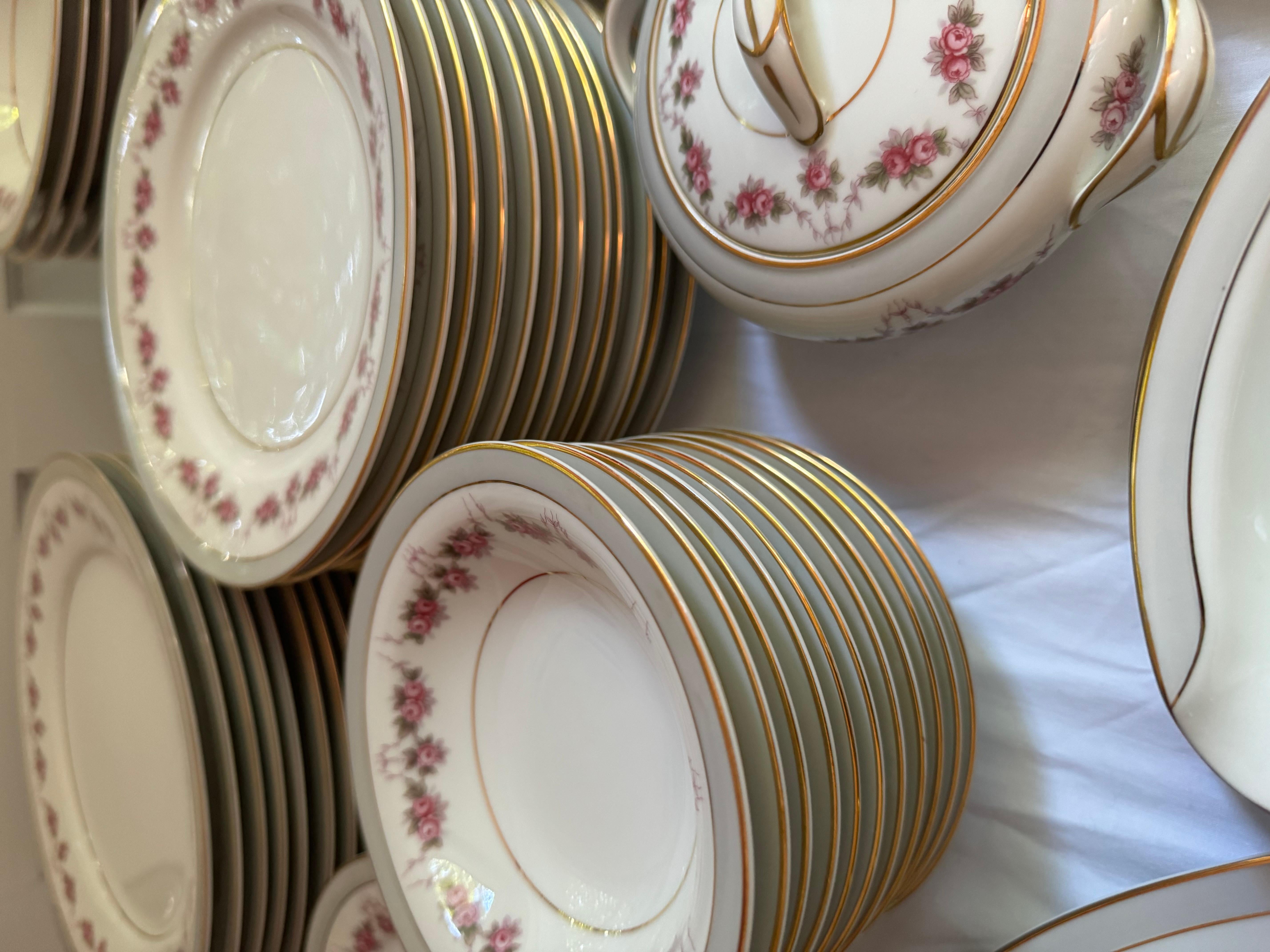 Ensemble de 12 pièces vintage Rc Royal Crockery par Noritake China en vente 3