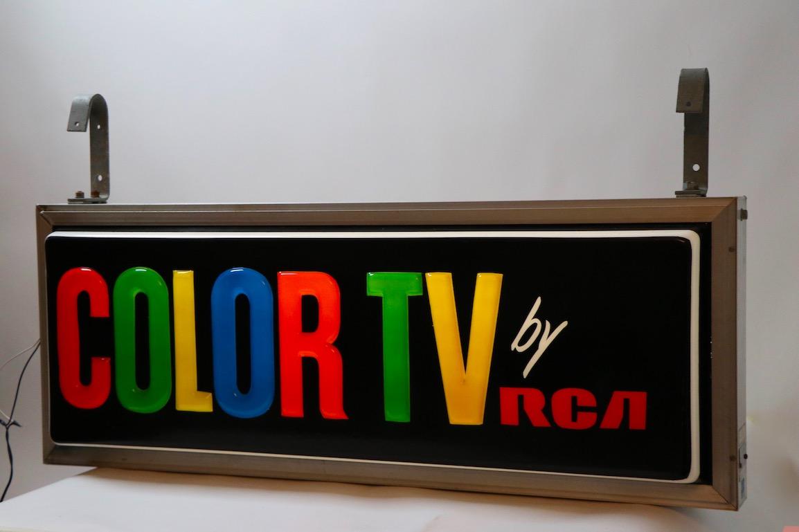 Vintage RCA COLOR TV Sign 1
