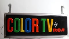 Vintage RCA COLOR TV Sign