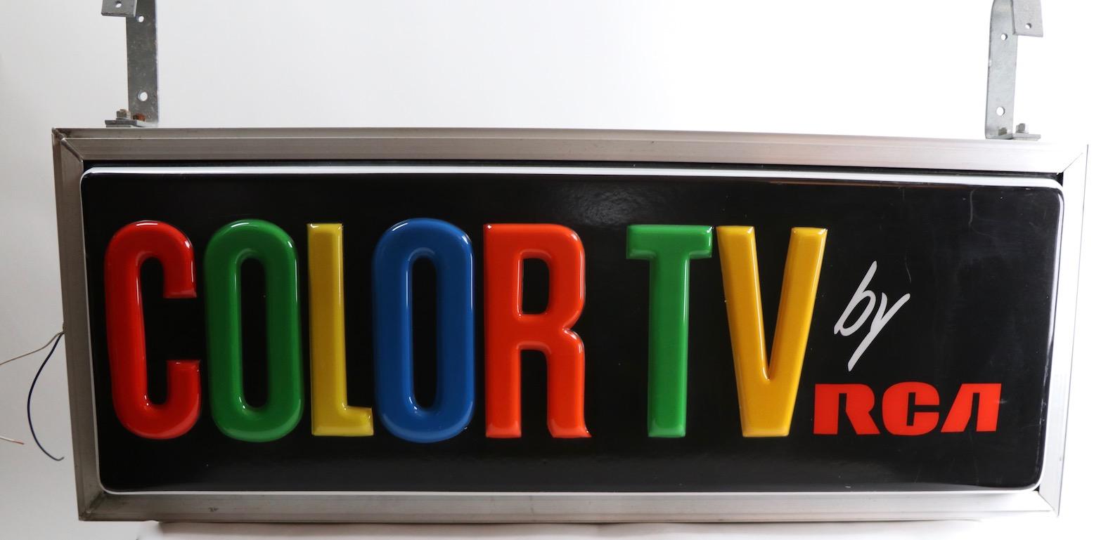 color tv by rca sign