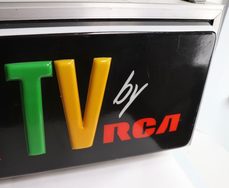 Mid-Century Modern Vintage RCA COLOR TV Sign