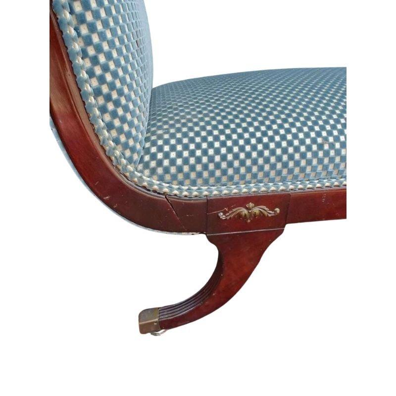 20th Century Vintage Recamier Sofa Upholstered in Clarence House Velvet For Sale