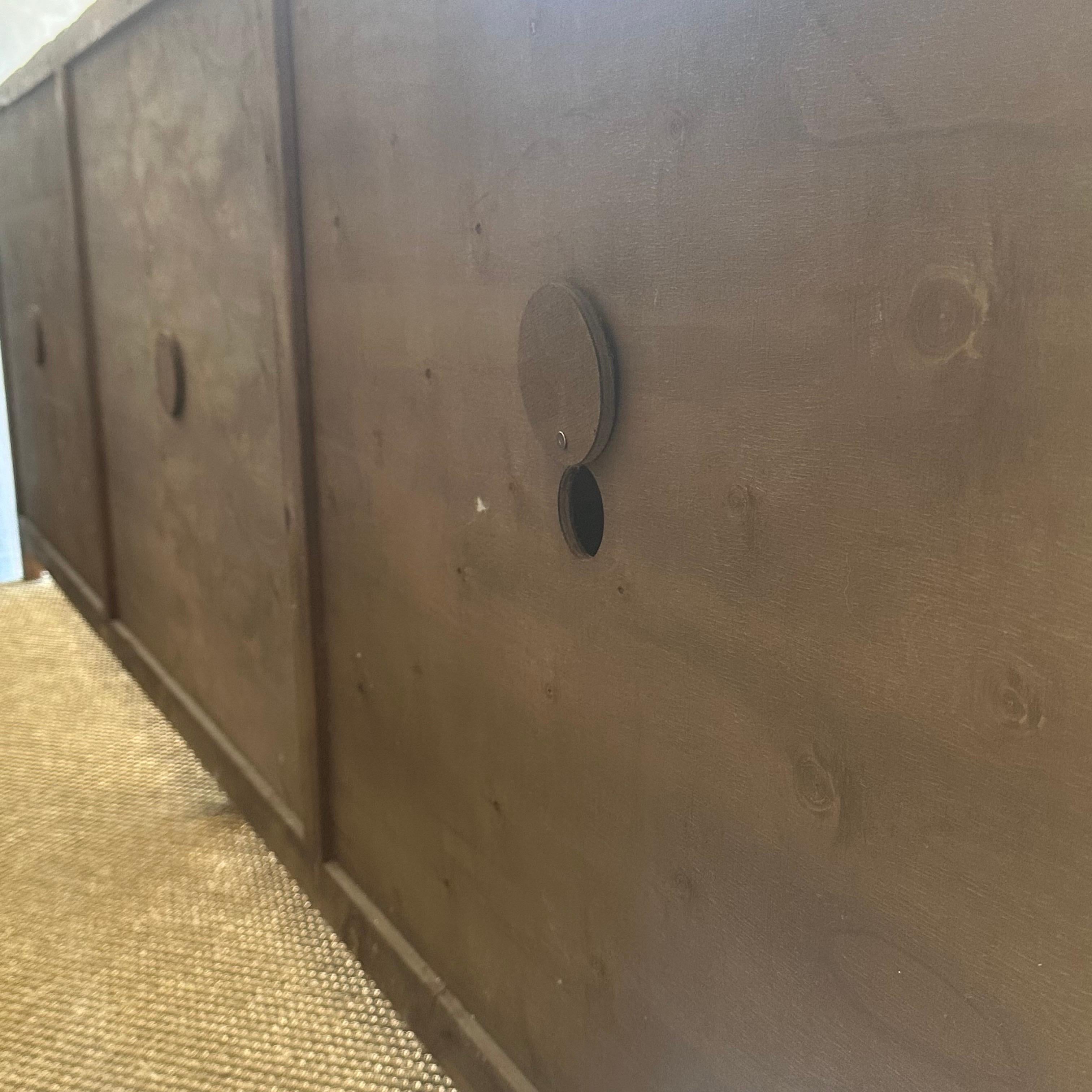 Vintage Reclaimed Cabinet in a Gray Natural Patina Painted Finish For Sale 13