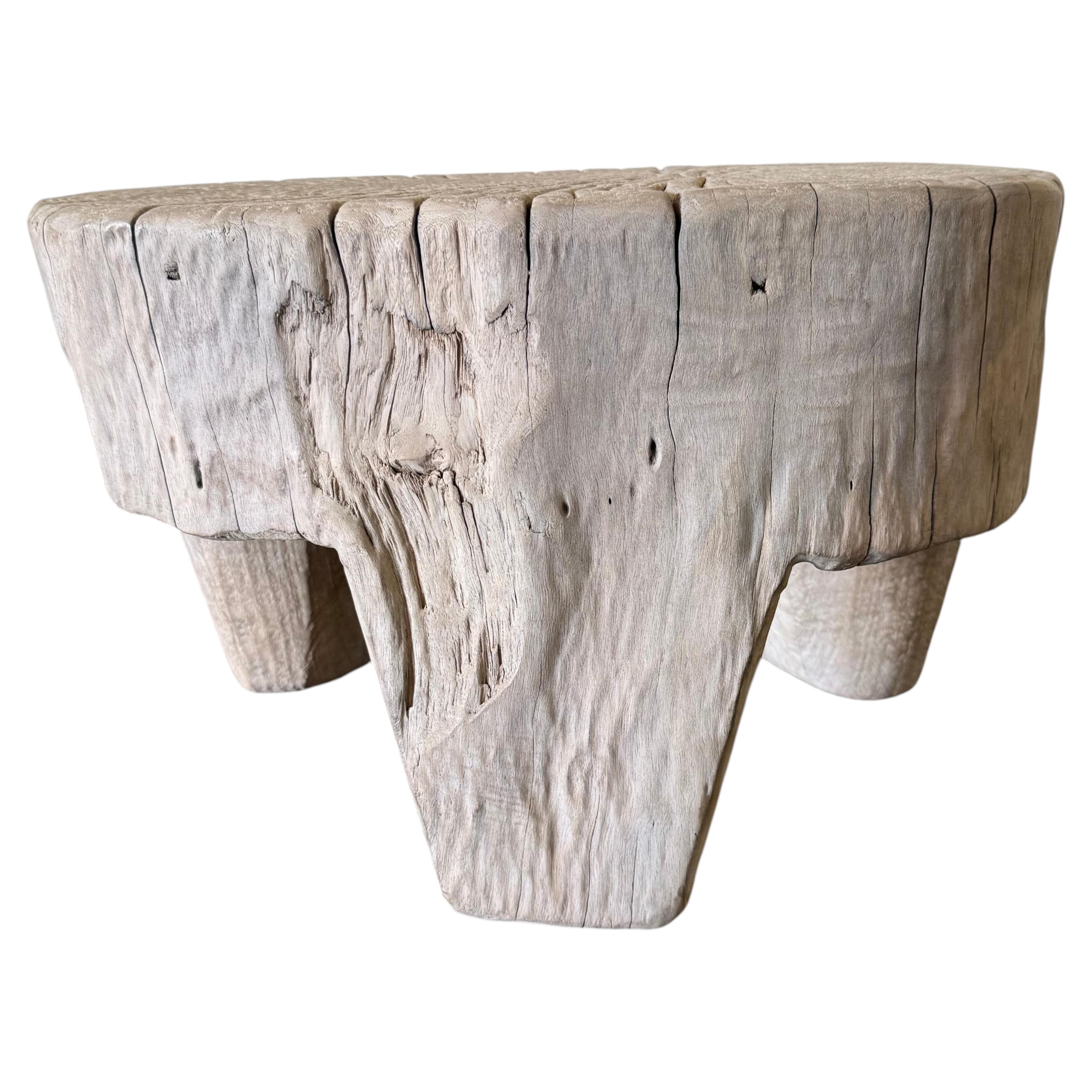 Vintage Reclaimed Elm Stump Side Table 61626A