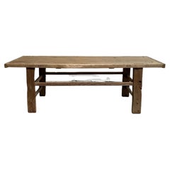 Vintage Reclaimed Elm Wood Coffee Table or Low Console