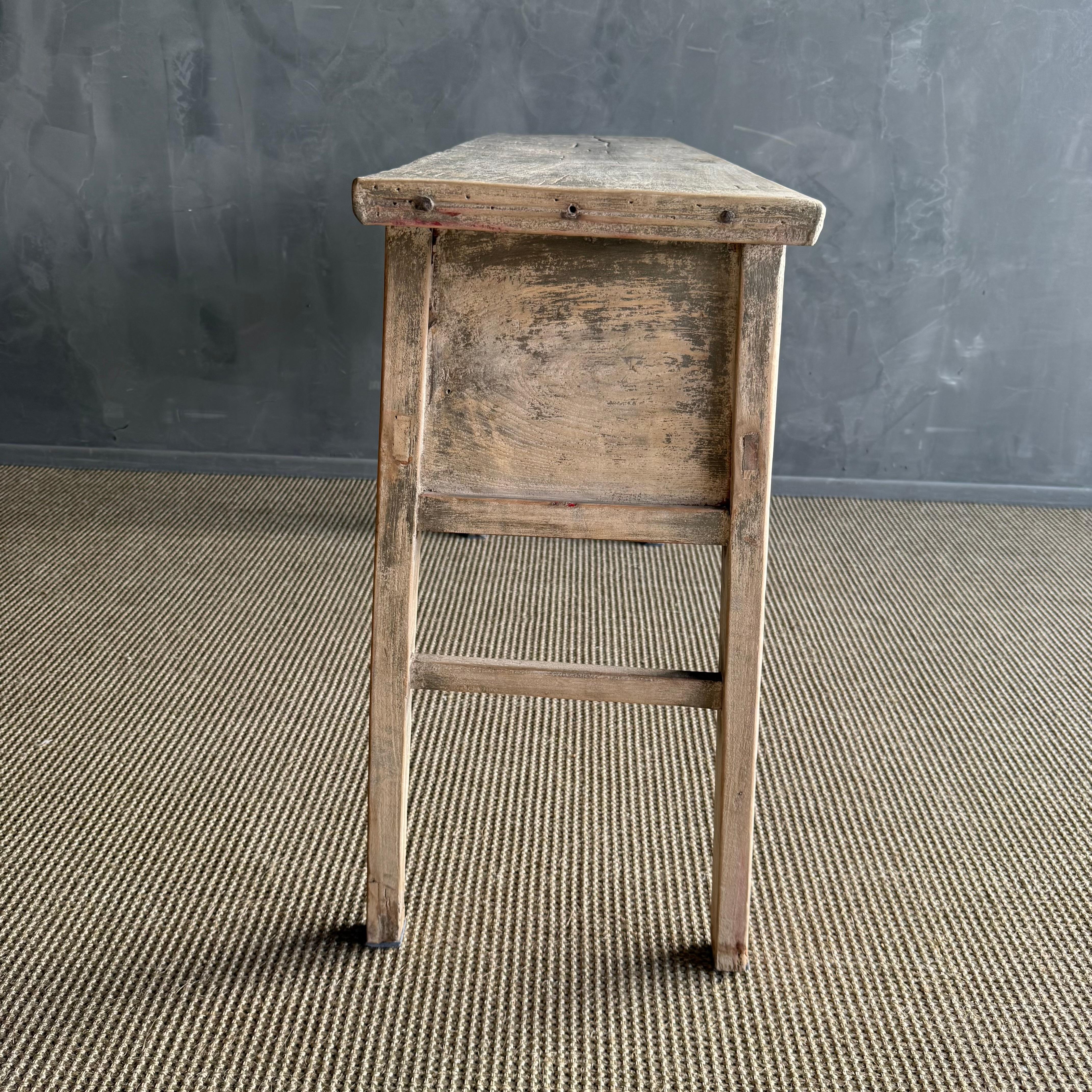 Vintage Reclaimed Elm Wood Console 55